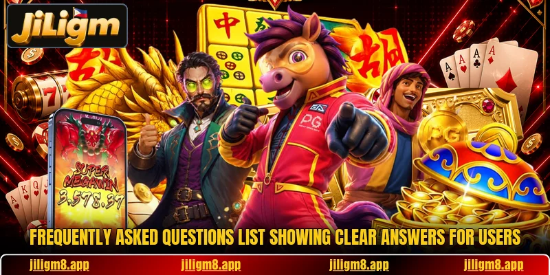 Frequently asked questions list showing clear answers for users