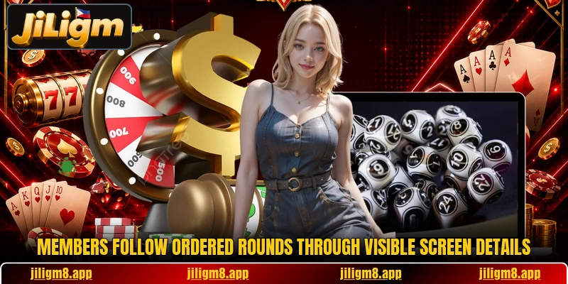 Members follow ordered rounds through visible screen details Members follow ordered rounds through visible screen details