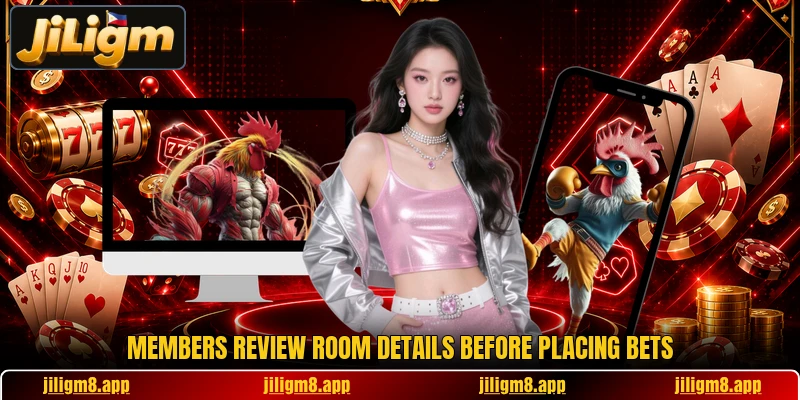 Members review room details before placing bets