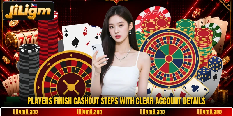 Players finish cashout steps with clear account details Players finish cashout steps with clear account details