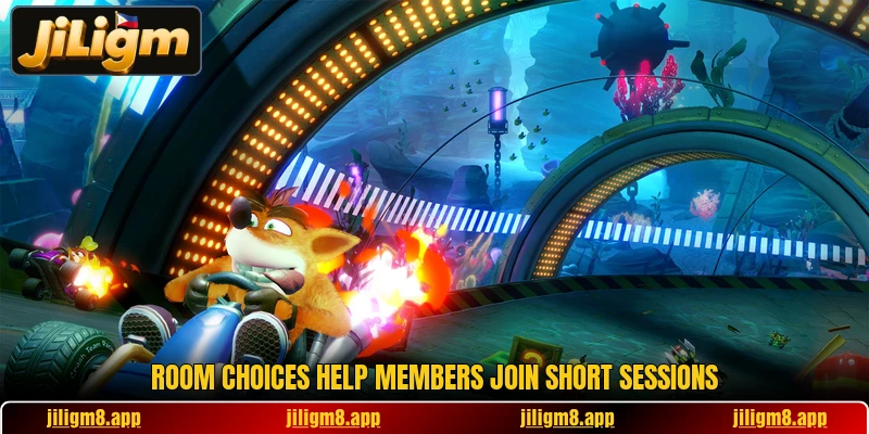 Room choices help members join short sessions