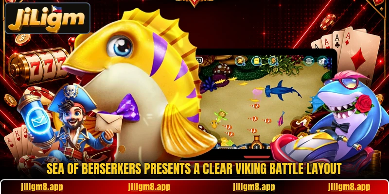 Sea of Berserkers presents a clear Viking battle layout